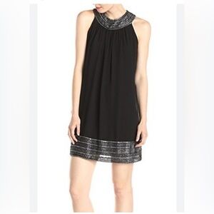 245 db Established 1962 Navy Blue Embellished Chiffon Dress Size XLarge